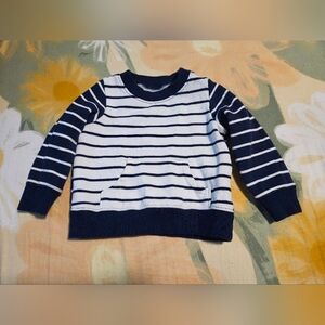 ☘️3/$15☘️ Carter's Navy and White Striped Baby Sweater